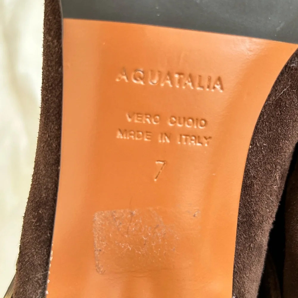 Aquatalia Brown Suede Ankle Boot Bootie Women’s Size 7 - Picture 4 of 7